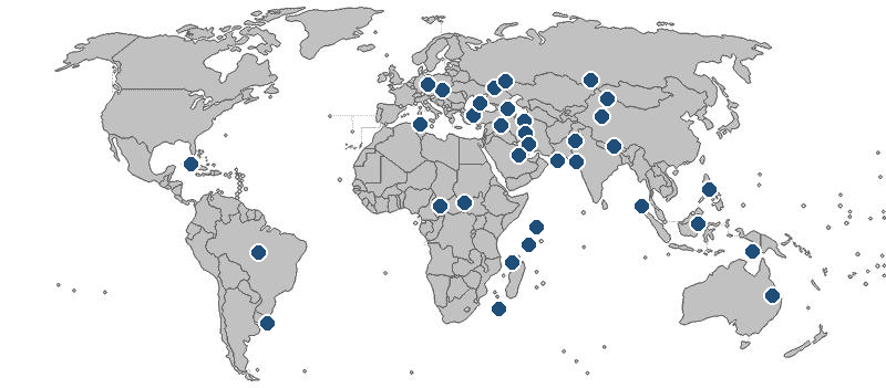 Liftray export markets — 29+ countries worldwide